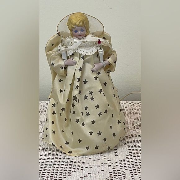 Vintage Angel Tree topper || Flashing tree topper || Christmas tree decorations - Picture 3 of 13